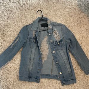 Denim Jacket with Rips